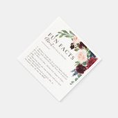 Extravagante Klassik Brown Trivia Fun Fakten Hochz Serviette (Ecke)