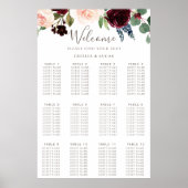 Extravagante Klassische Blume Hochzeitssattelkarte Poster (Vorne)