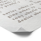 Extravagante Klassische Hochzeitstabelle Poster (Ecke)