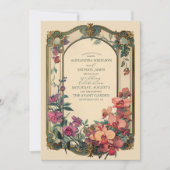 Extravagante klassische Jugendstil-Hochzeit Einladung (Vorderseite)