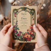 Extravagante klassische Jugendstil-Hochzeit Save The Date
