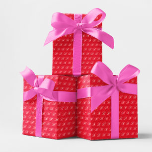 Extravagante klassische Kalligraphie Monogramm leu Geschenkpapier