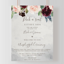 Extravagante klassische Rose Hochzeit ohne Stecker Poster