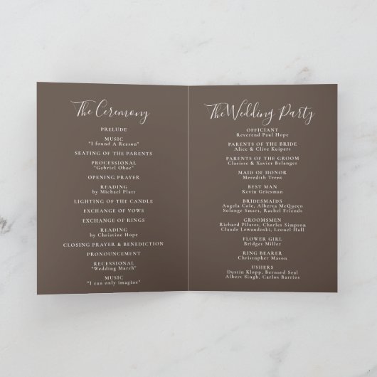 Extravagante klassische Rose Peony Blume geflochte Programm (Innenseite)