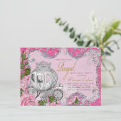 Extravagante Königliche Prinzessin Geburtstagspart Einladung (Stehend Vorderseite)