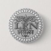 Extravagante Krankenschwester Caduceus LPN Button (Vorderseite)