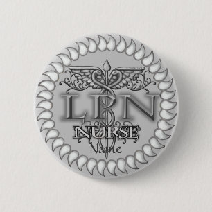 Extravagante Krankenschwester Caduceus LPN Button