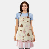 Extravagante Kuchen und Cupcakes auf Creme Backwar Schürze (Getragen)