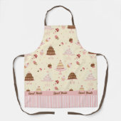 Extravagante Kuchen und Cupcakes auf Creme Backwar Schürze (Vorderseite)