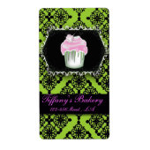 Extravagante Labels für kalkgrüne Backwaren (Vorne)