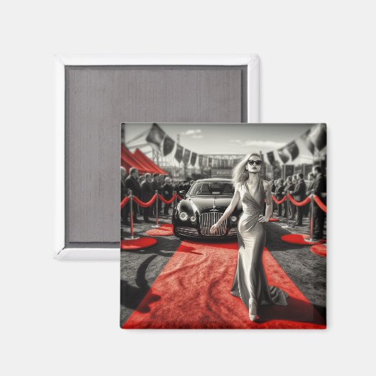 Extravagante Lady Magnet (Vorderseite/Rückseite)