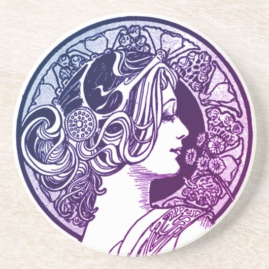 Extravagante Lady Sandstone Drink Untersetzer (Vorne)