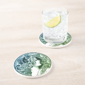 Extravagante Lady Sandstone Drink Untersetzer (Seite)