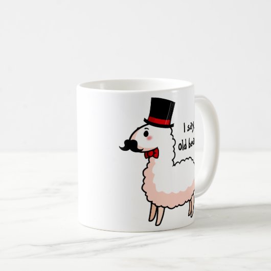 Extravagante Lama-Tasse Kaffeetasse (VorderseiteRechts)