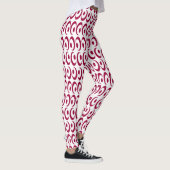 Extravagante, lebendige Crazy Red Wirbel entwickel Leggings (Rechts)