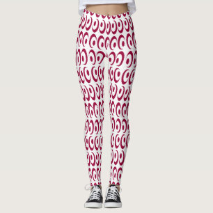 Extravagante, lebendige Crazy Red Wirbel entwickel Leggings