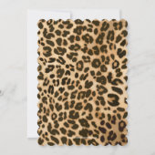 Extravagante Leopard Black Bow Girl Babydusche Einladung (Rückseite)