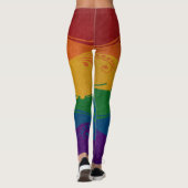 Extravagante LGBTQ-Fahne mit geschwungenen und wir Leggings (Rückseite)