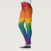 Extravagante LGBTQ-Fahne mit geschwungenen und wir Leggings (Links)