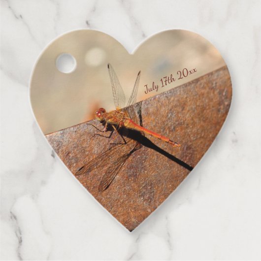 Extravagante Libellenhochzeit Geschenkanhänger (Vorderseite)