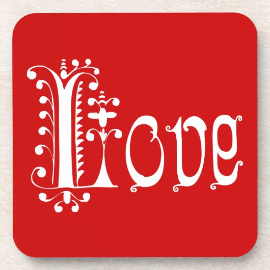 Extravagante LIEBE Getränkeuntersetzer (Vorderseite)