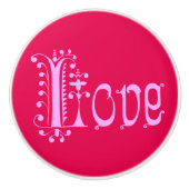 Extravagante LIEBE Keramikknauf (Vorderseite)