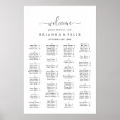 Extravagante Liebe Skript Alphabetische Sitztabell Poster (Vorne)