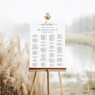 Extravagante Liebe Skript Alphabetische Sitztabell Poster