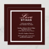 Extravagante Liebe stinkt Anti-Valentinsgrüße Einladung (Vorne/Hinten)