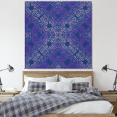 extravagante lila Arabeske-Bauweise Leinwanddruck (Insitu (Schlafzimmer))