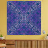 extravagante lila Arabeske-Bauweise Leinwanddruck (Insitu (Wohnzimmer))