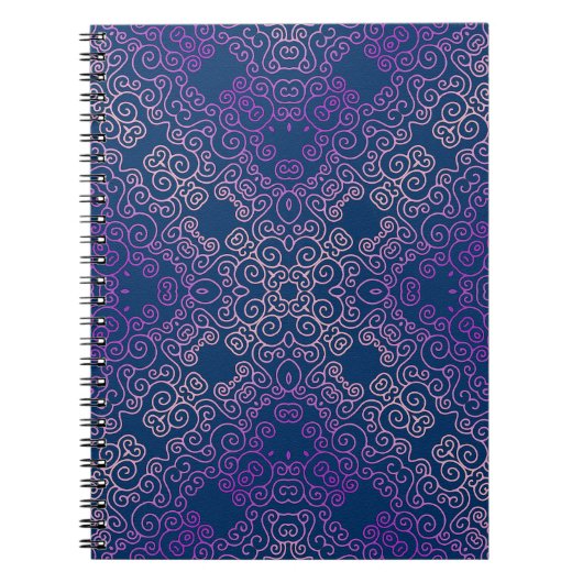 extravagante lila Arabeske-Bauweise Notizblock (Vorderseite)