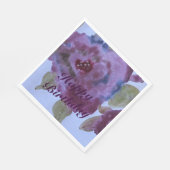 Extravagante Lila Rose Flower Napkins Serviette (Ecke)
