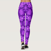 Extravagante Lila Yoga-Liebe Leggings (Rückseite)