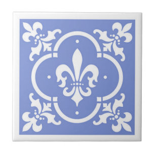 Extravagante Lilie Blue Fliese
