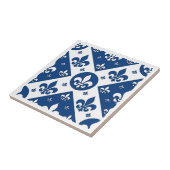 Extravagante Lilie Blue Fliese (Seite)