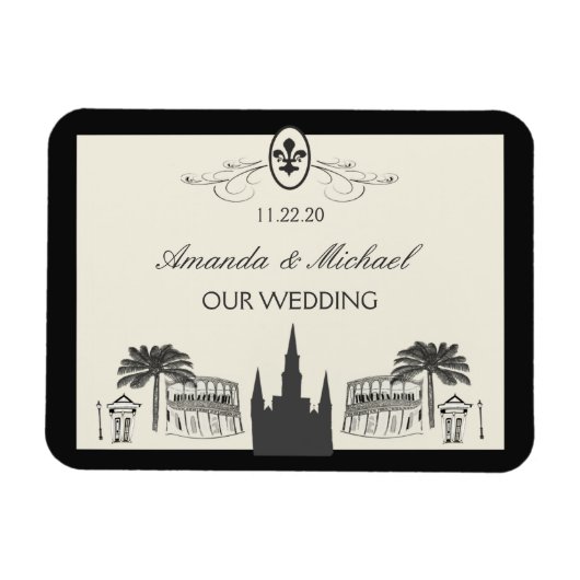 Extravagante Lilie New Orleans Szene Magnet (Horizontal)