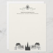 Extravagante Lilien-New- Orleansszene Briefbogen (Vorne/Hinten)