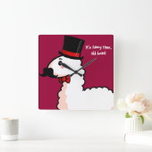 Extravagante Llama-Uhr Quadratische Wanduhr (Zuhause)