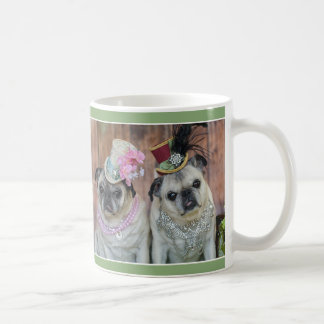 Extravagante Mädchen-Mops-Tasse Kaffeetasse