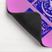 Extravagante Mama Text in Blau und Lila Mousepad (Ecke)