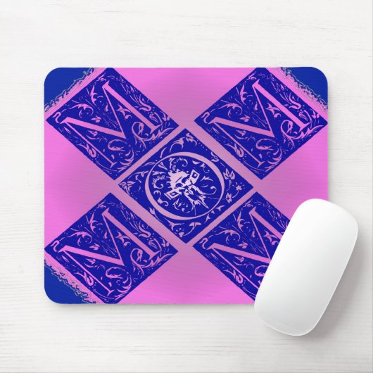 Extravagante Mama Text in Blau und Lila Mousepad (Mit Mouse)