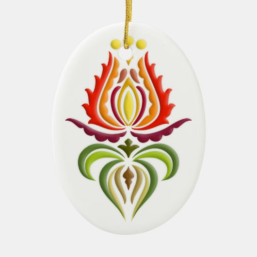 Extravagante Mantle Stickerei - Ungarische Volksku Keramikornament (Vorne)