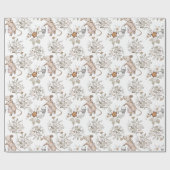 Extravagante Maus süß, rosa Schürze, Eimer, weiß Geschenkpapier (Flach)