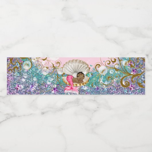 Extravagante Mermaid Baby Dusche Wasserflaschen Et Wasserflaschenetikett (Einzelnes Label)