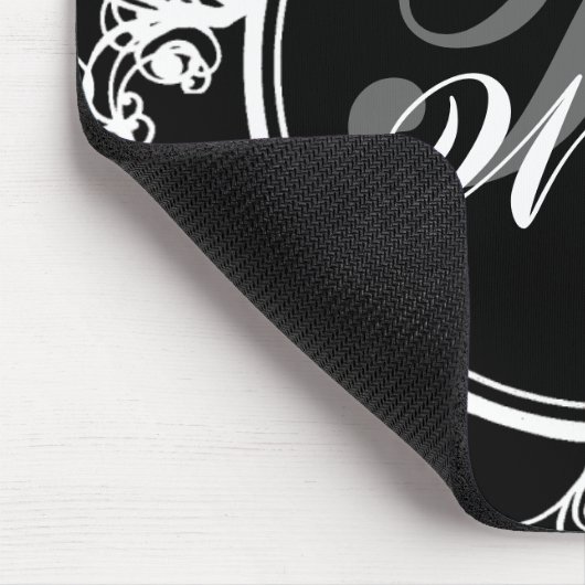 Extravagante mit Monogramm Mausunterlage Mousepad (Ecke)