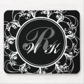 Extravagante mit Monogramm Mausunterlage Mousepad (Vorne)