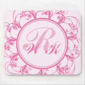 Extravagante mit Monogramm Mausunterlage Mousepad (Vorne)