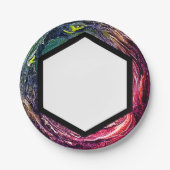 Extravagante moderne Papierplatte für das Abendess Pappteller (Vorderseite)