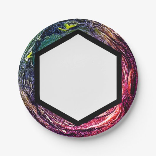 Extravagante moderne Papierplatte für das Abendess Pappteller (Vorderseite)